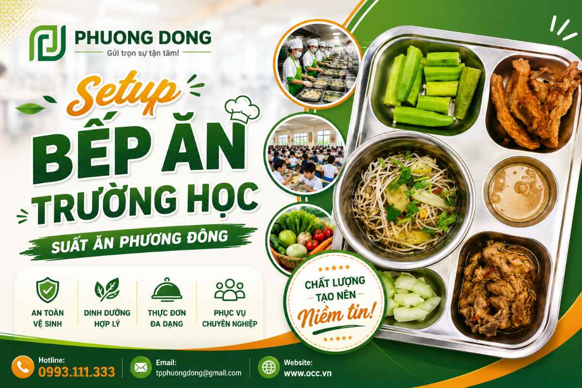Setup bếp ăn trường học tại TP. Hồ Chí Minh | Suất Ăn Phương Đông
