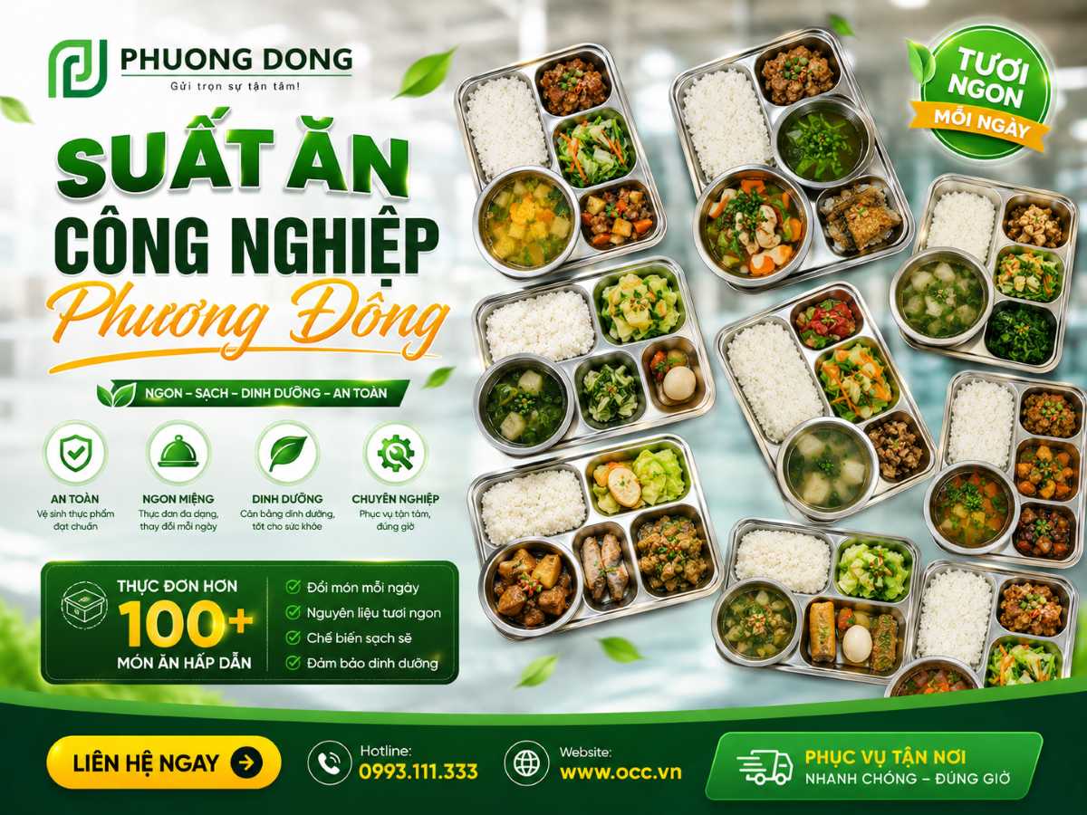 Suất Ăn Công Nghiệp Cho Khu Công Nghiệp Đông Người