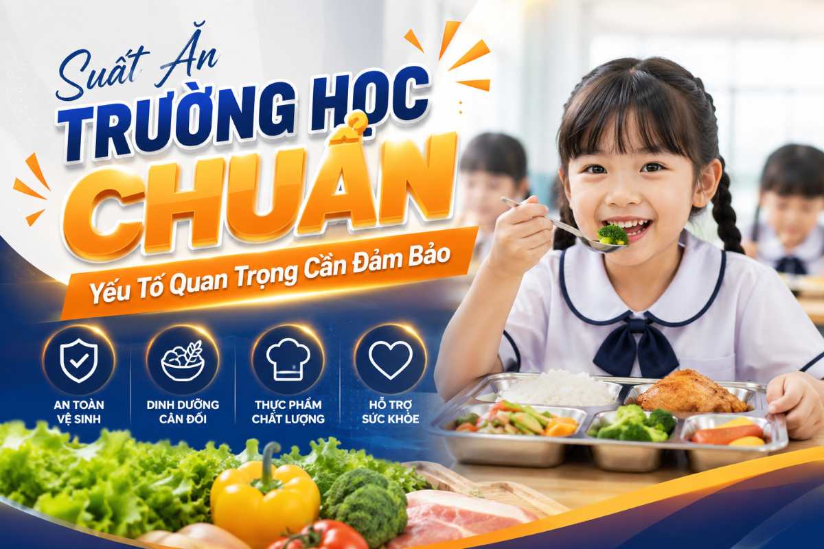 Suất Ăn Trường Học CHUẨN – Yếu Tố Quan Trọng Cần Đảm Bảo