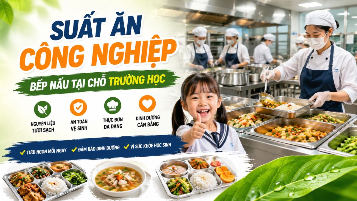 Suất Ăn Công Nghiệp – Bếp Nấu Tại Chỗ Trường Học Tại TP. HCM | Suất Ăn Phương Đông