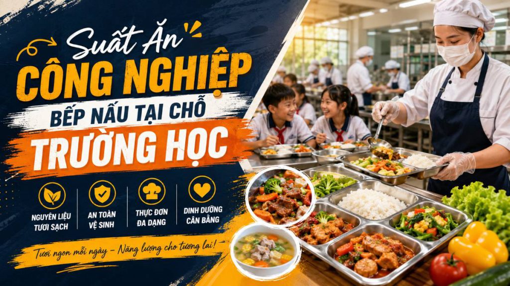 Suất Ăn Công Nghiệp – Bếp Nấu Tại Chỗ Trường Học Tại TP. HCM | Suất Ăn Phương Đông