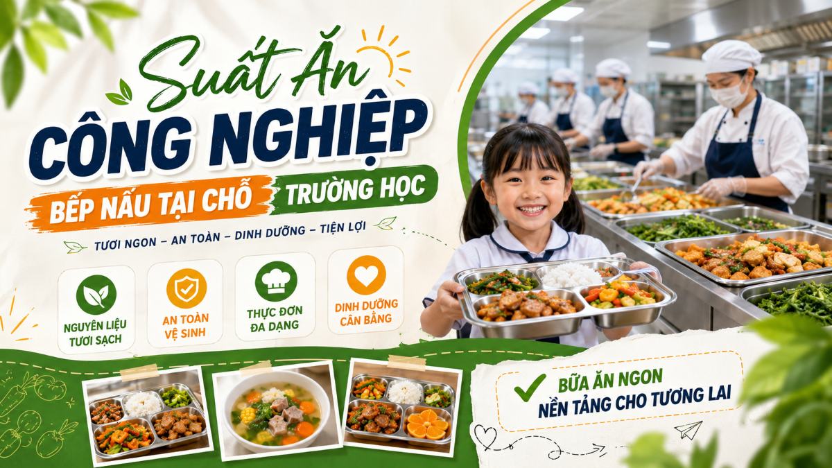 Suất Ăn Công Nghiệp – Bếp Nấu Tại Chỗ Trường Học Tại TP. HCM | Suất Ăn Phương Đông
